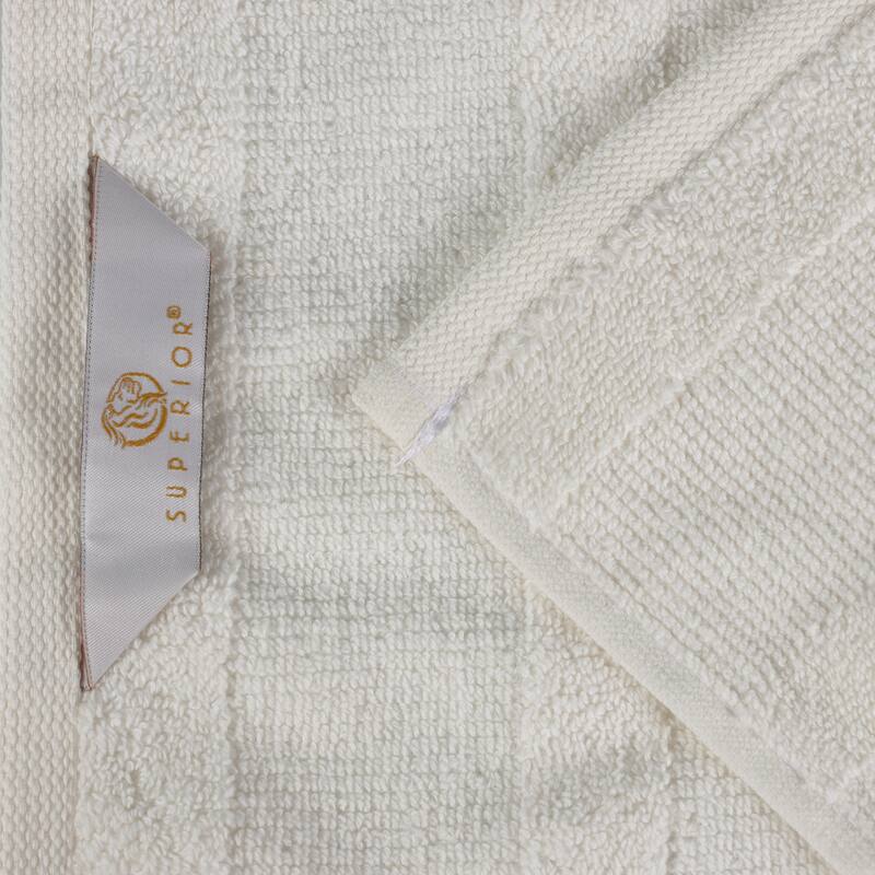 Quick-Dry Ribbed 3-Piece Cotton Towel Set by Superior