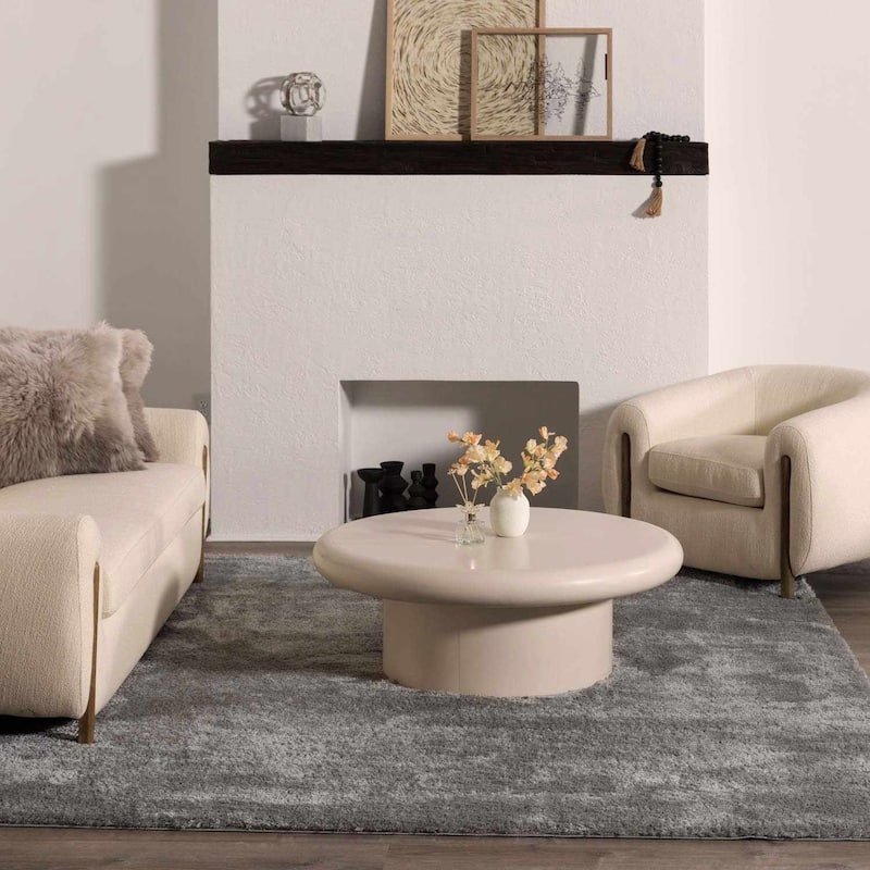 Hauteloom Heavenly Solid Shag Shaggy High Pile Area Rug