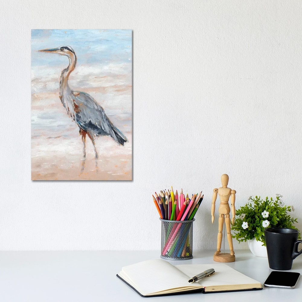 iCanvas 'Beach Heron II' by Ethan Harper Canvas Print