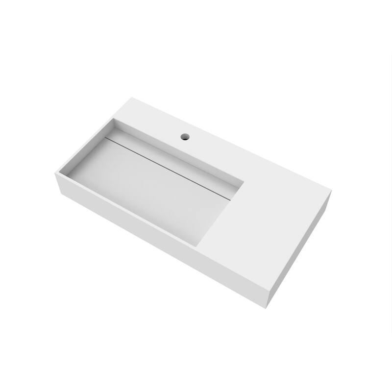 Juniper Stone Solid Surface Wall-mounted Vessel Sink