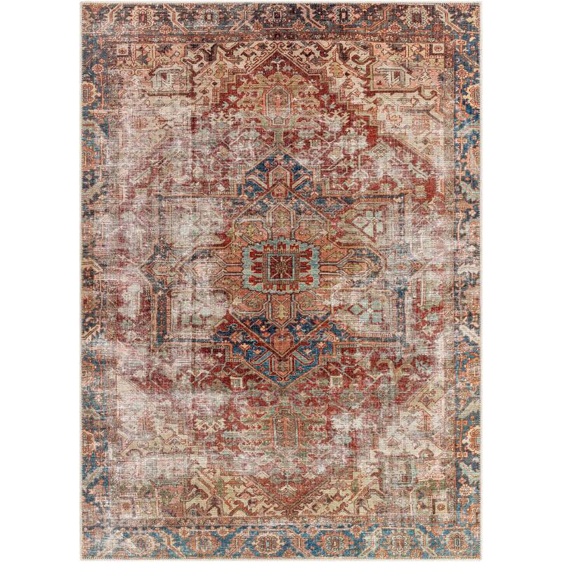 Livabliss Rajga Traditional Medallion Washable Area Rug