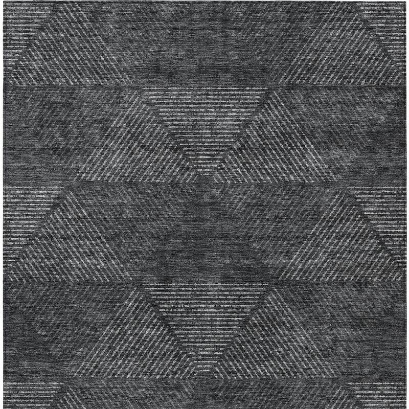 HomeRoots Geometric Transitional Rectangle Outdoor Rug