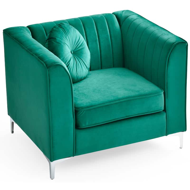 Delray Velvet/ Microsuede Chair