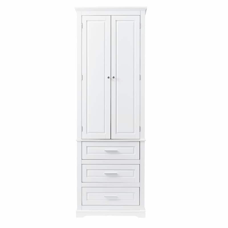 Tall Storage Cabinet with Three Drawers