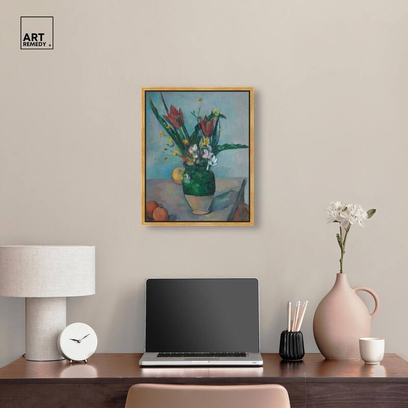 Vase Tulips Canvas by Art Remedy