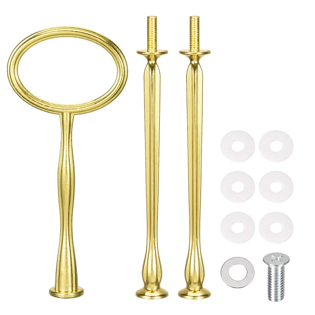 Cake Tray Stand Handle Cupcake Dessert Plate Hardware Fitting Holder Rod Stand Handle, 3-Tiers