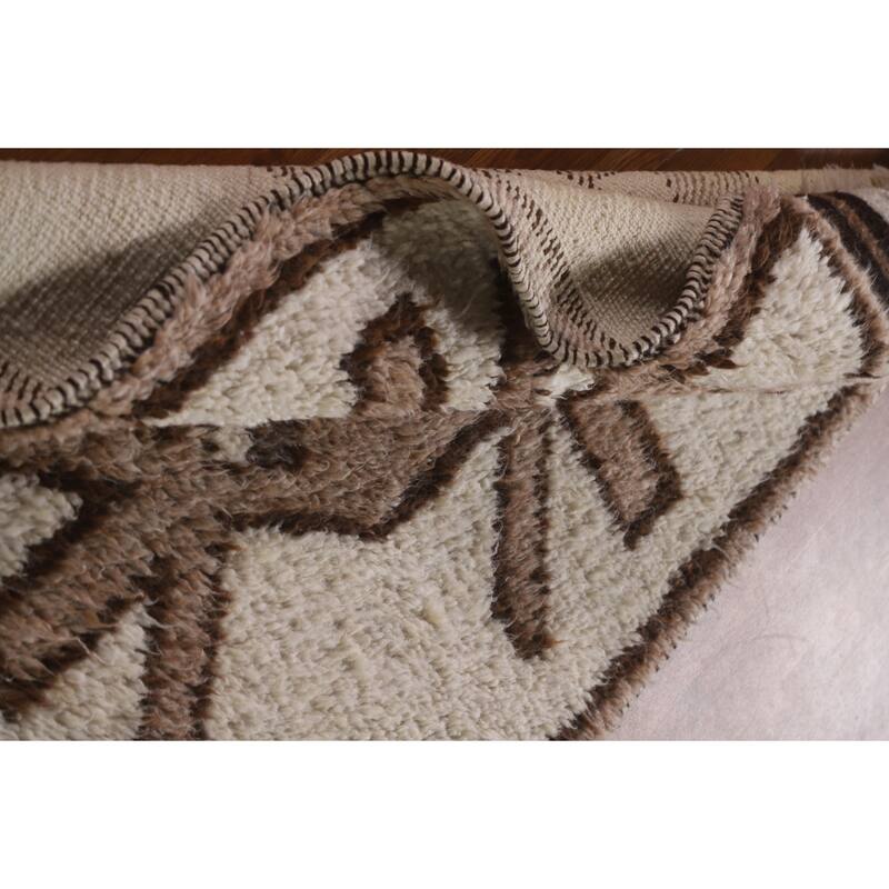 Vegetable Dye Kurdish Turkish Runner Rug Handmade Wool Carpet - 3'1"x 12'4"