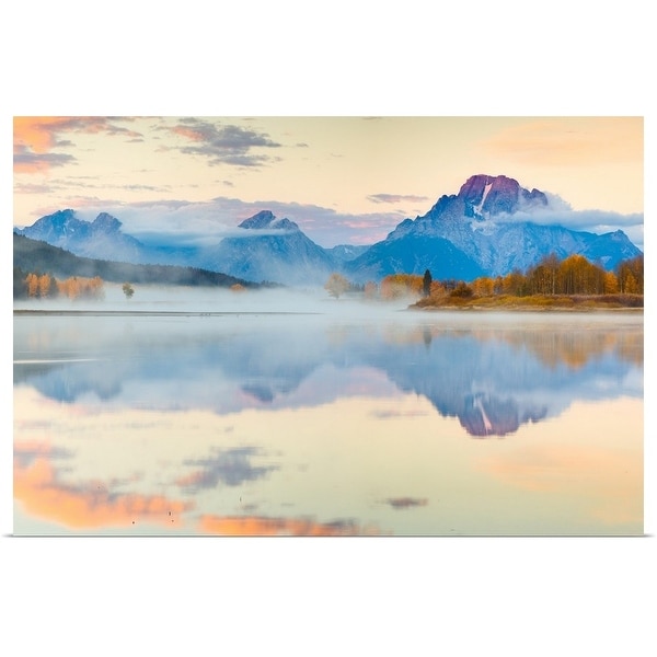 "Misty morning at Oxbow Bend" Poster Print