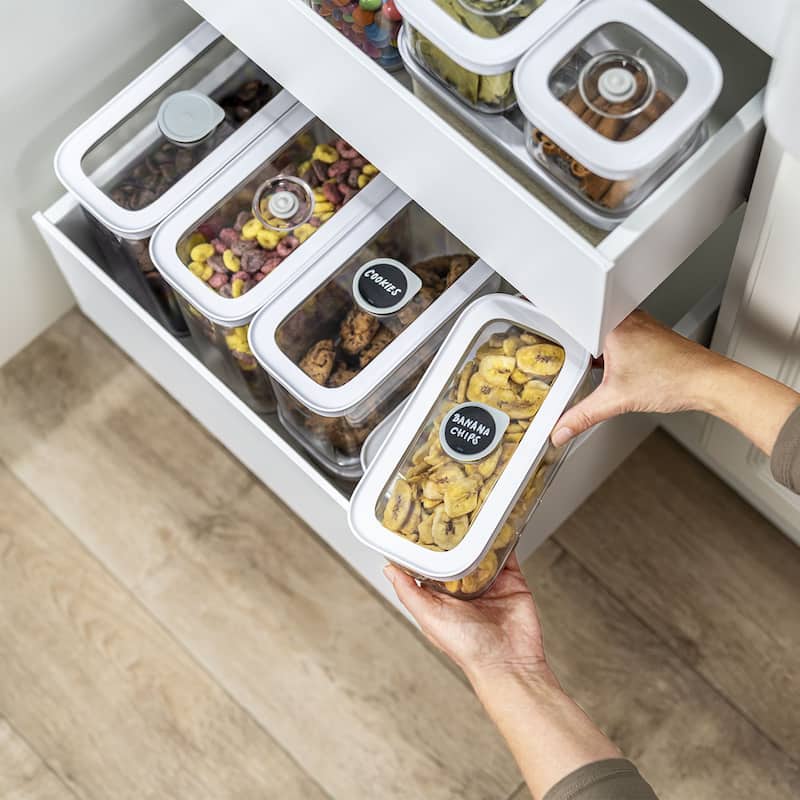 ZWILLING Fresh & Save Cube Box Set, 12-pc, Plastic, Airtight Dry Food Container, Small & Medium Cube Set w Vacuum Pump