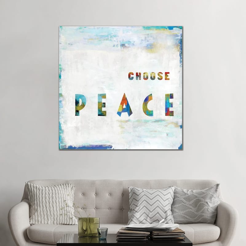 iCanvas "Choose Peace In Color" by Jamie MacDowell Canvas Print