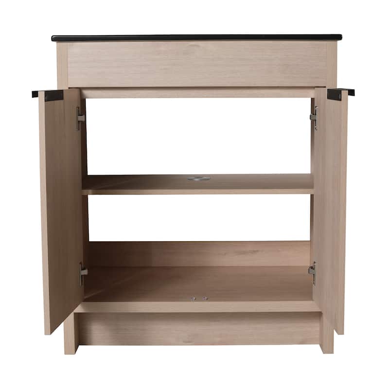 BNK 24/30/36 inch Freestanding Single Sink Bathroom Vanity with Soft Close Door and 1 adjustable shelf