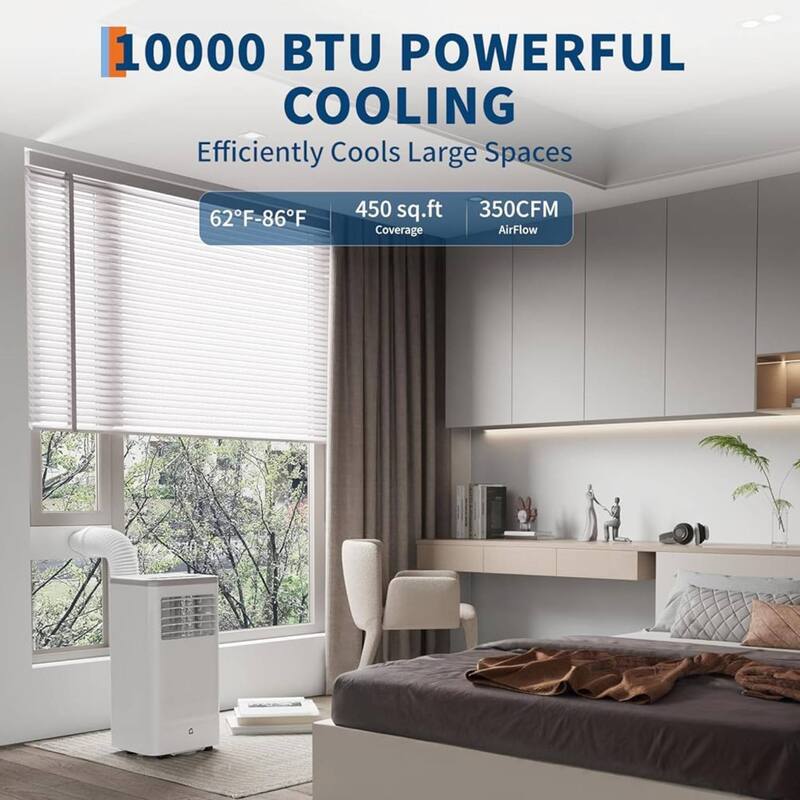 10000 BTUs Portable Air Conditioners with Heater for 450 Sq. Ft. - N/A