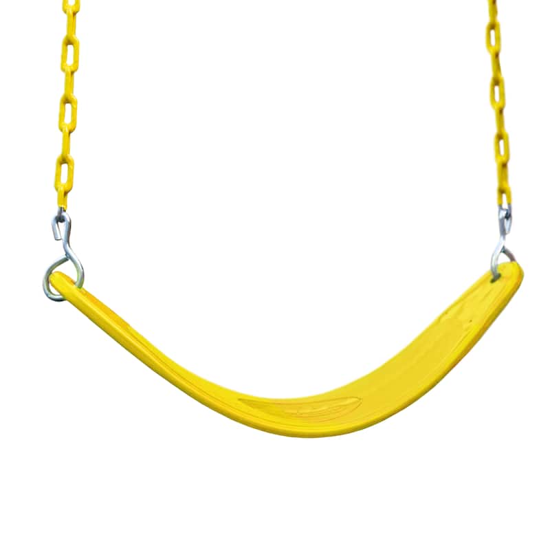 Gorilla Playsets Extreme-Duty Swing Belt with Coated Chains - Yellow
