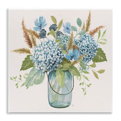 Stupell Hydrangea in Mason Jar Wall Plaque Art Design By Nan