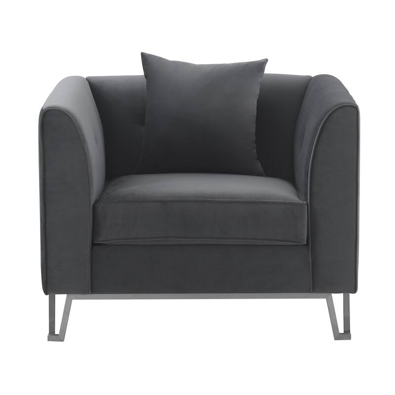 Everest Velvet Upholstered Sofa Accent Chair
