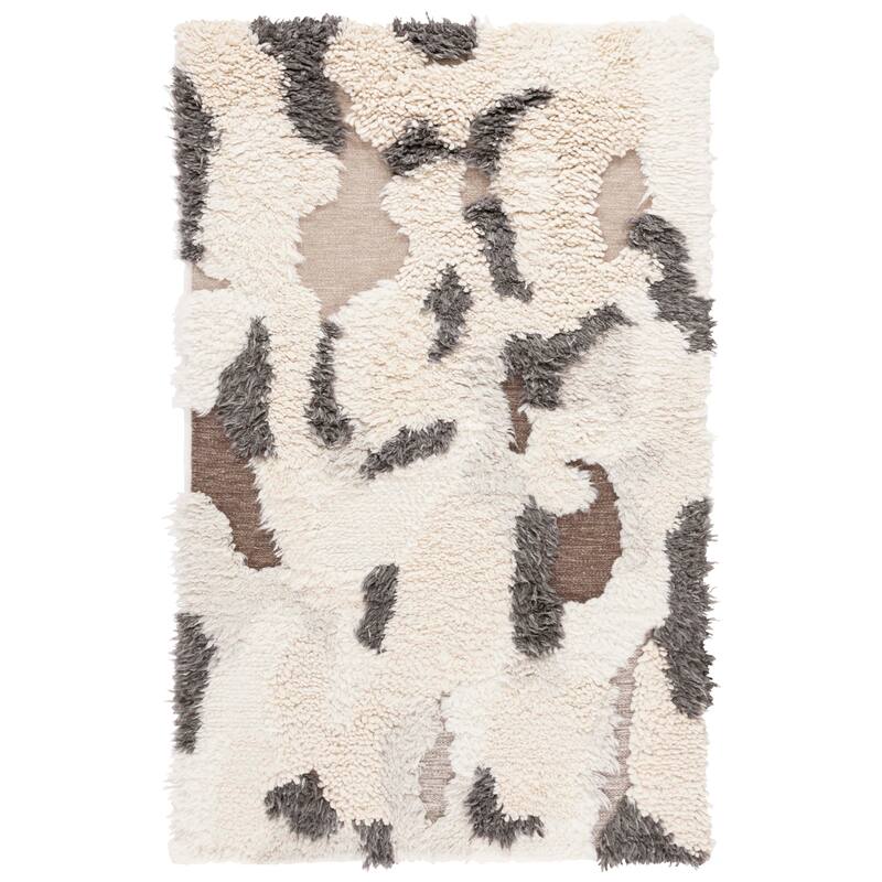 SAFAVIEH Handmade Casablanca Shag Fusako Wool High-Low Pile Rug