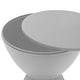preview thumbnail 63 of 143, Boyd Round Side Table with Ribbed Design Base - Accent Hourglass End Table with Removable Lid for Living Room & Bedroom