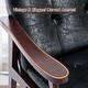 preview thumbnail 23 of 24, Ebello Mid-Century Modern Upholstered Leather Accent Chair with Solid Wood Frame
