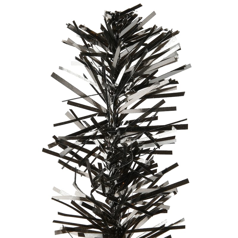 National Tree Company Halloween Tinsel Tree, Black, 24 inches