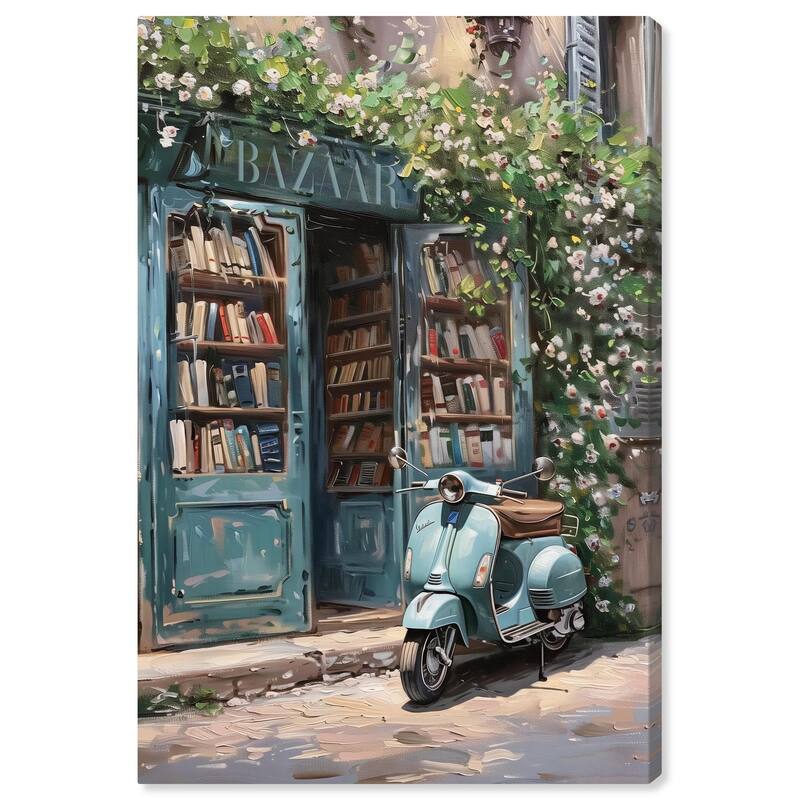 Quaint Bookstore Canvas by Art Remedy, Gallery Wrapped - 30" x 45"