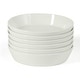 preview thumbnail 1 of 6, Martha Stewart Selma 6-Piece 41oz 8 Inch Large Pasta Bowls Porcelain Ceramic Chip and Scratch Resistant Shallow Bowls