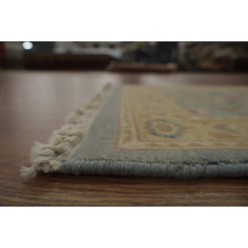 Hand Knotted Oriental 100% Wool Carpet Traditional All-Over Navy Blue & Blues Ziegler Area Rug - 3' 1'' X 2' 0''