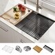 preview thumbnail 121 of 144, KRAUS Kore Workstation Undermount Stainless Steel Kitchen Sink 27" L x 19" W (sink KWU110-27) - Stainless Steel
