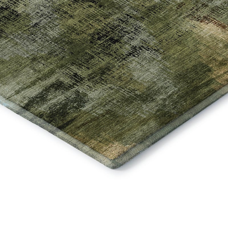 Premium Washable Super Soft Brushstrokes Modern V Mayfield Rug
