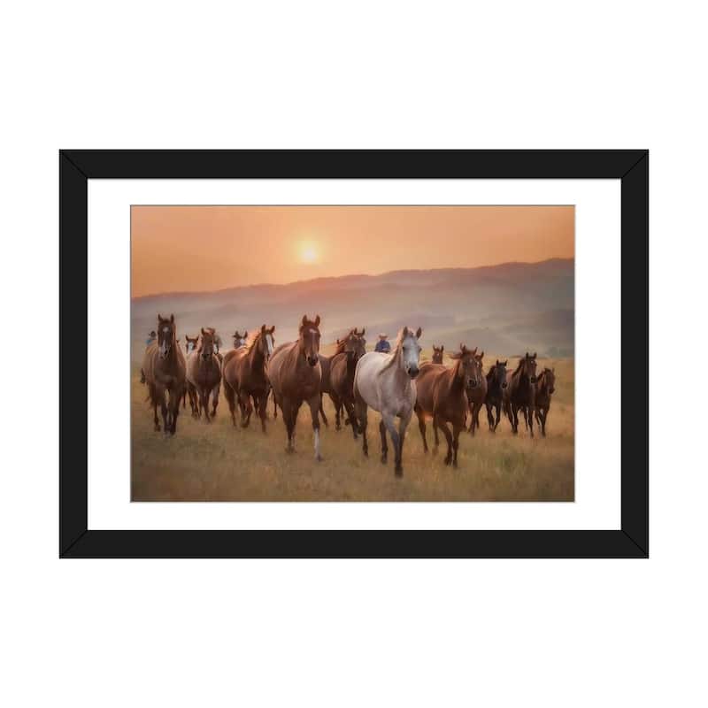 iCanvas "Sunkissed Horses II" by PHBurchett - Black - 24x32x1
