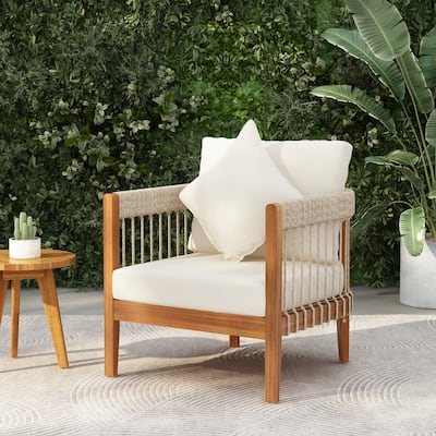 Christopher Knight Home - Jayson Acacia Wood Outdoor Club Chair