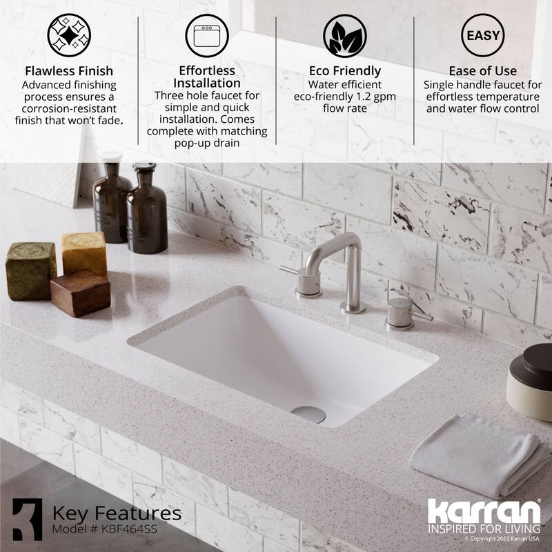 Karran USA KBF464 Tryst 1.2 GPM Widespread Bathroom Faucet