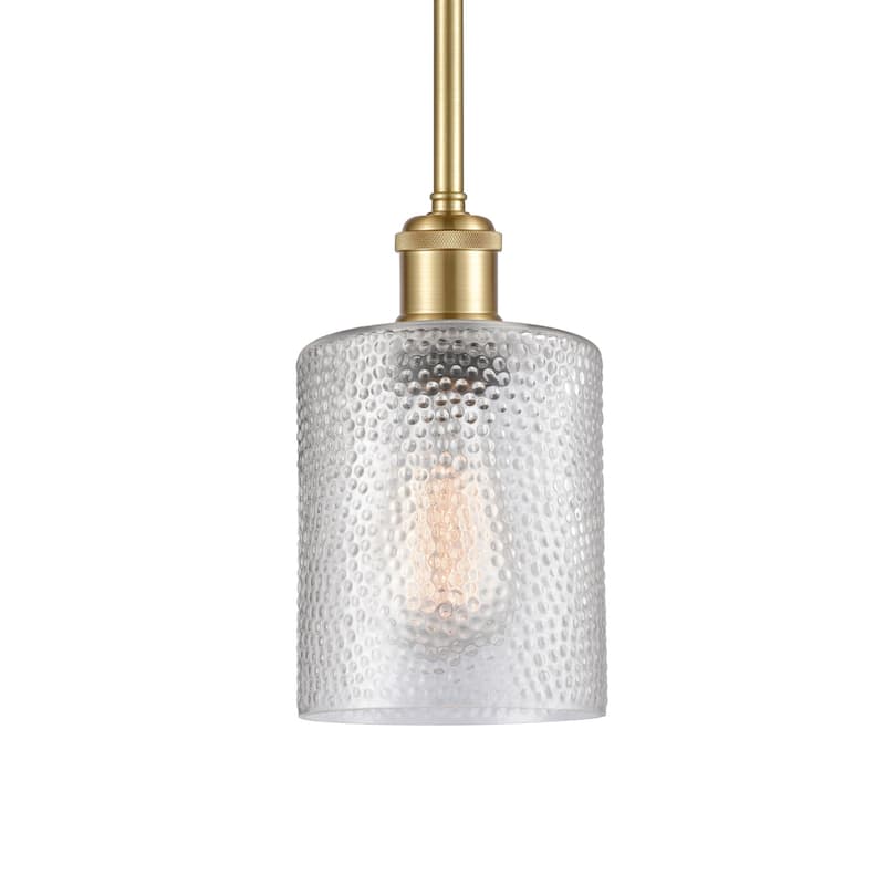 Innovations Lighting 516-1S-8-5 Cobbleskill Pendant Cobbleskill 5" - Clear / Satin Gold