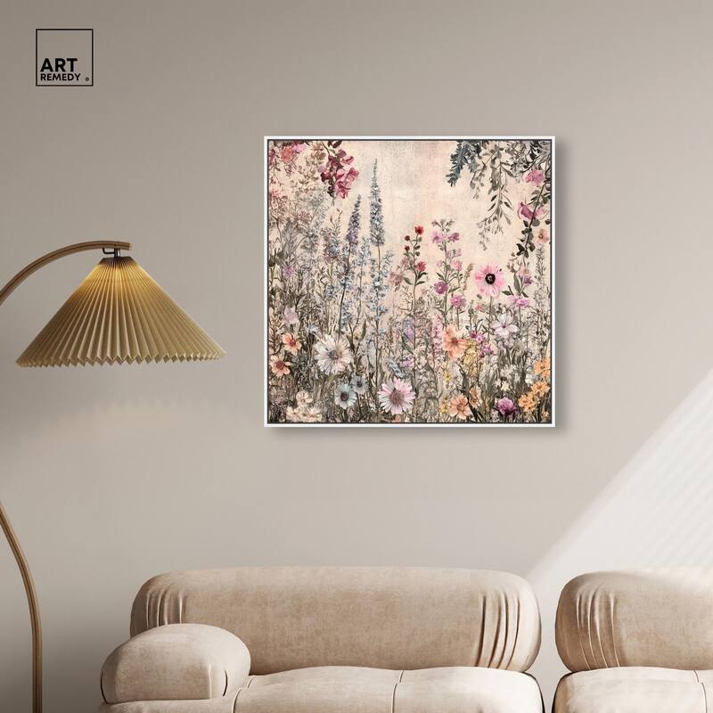 Chiffon Cosmos Canvas by Art Remedy