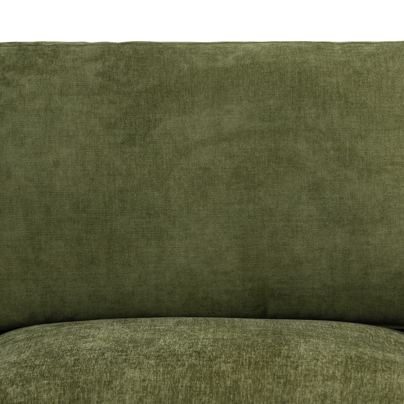 Poly & Bark Fano 99" Sofa in Distressed Green Velvet