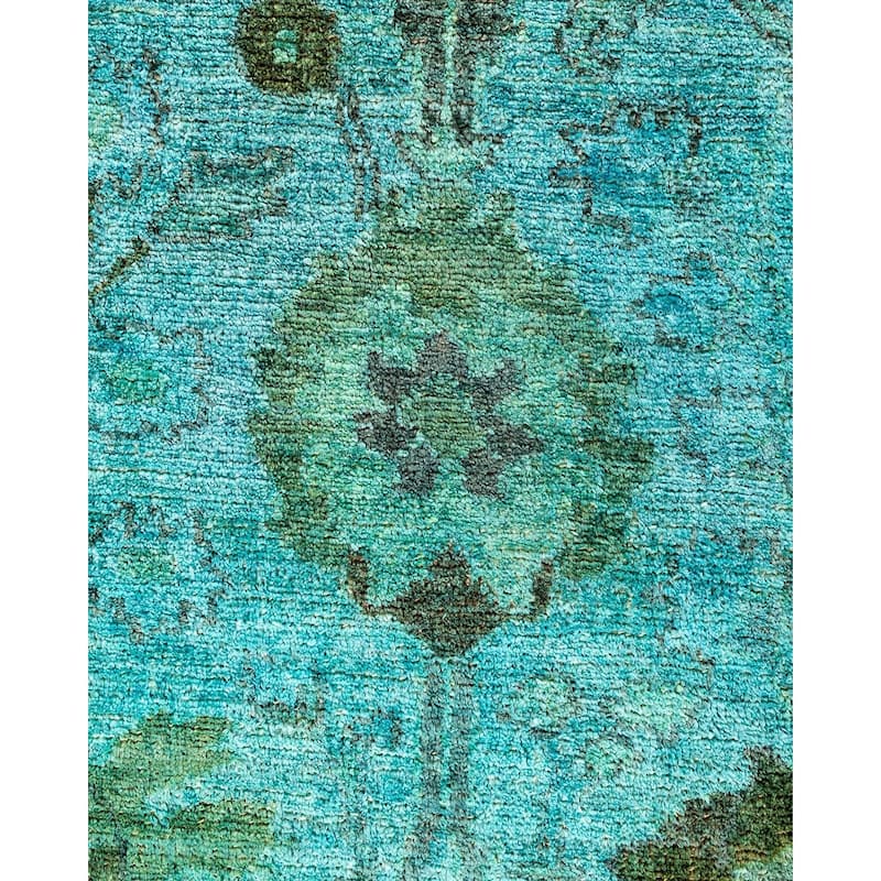 Contemporary Overdyed Wool Hand Knotted Area Rug - 4' 9" x 6' 3"