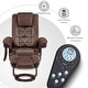 preview thumbnail 8 of 14, Mcombo Recliner Chair with Ottoman, Fabric Massage Swivel Chair