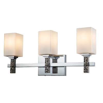 Jack 3 Light Bath Bar in Polished Chrome - 23.5 x 4.75 x 10.5