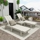 preview thumbnail 108 of 113, Shoreside Modern Poly Eco-Friendly All Weather Reclining Chaise Lounge With Wheels and Side Table (2-Piece Set)