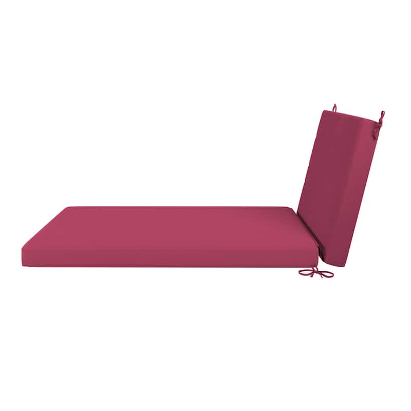 California Umbrella Outdoor Chaise Lounge Cushion, 24" x 78", Memory Foam, Sunbrella Fabric