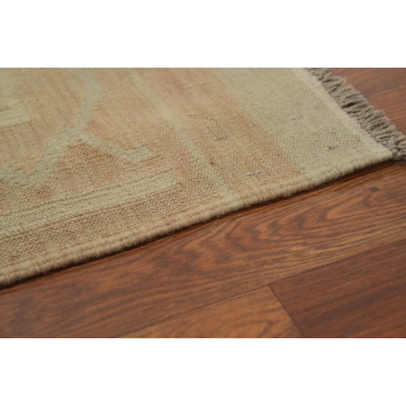Hand Woven Oriental 100% Wool Carpet Southwestern Tribal Multi-Colored Kilim Area Rug - 5' 11'' X 3' 11''