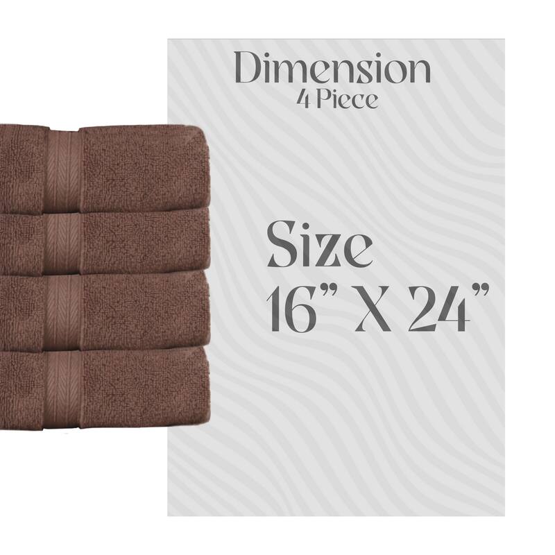 Home Weavers Elegance Essentials 550GSM Cotton Zero Twist Super Absorbent Hand Towel Set of 4