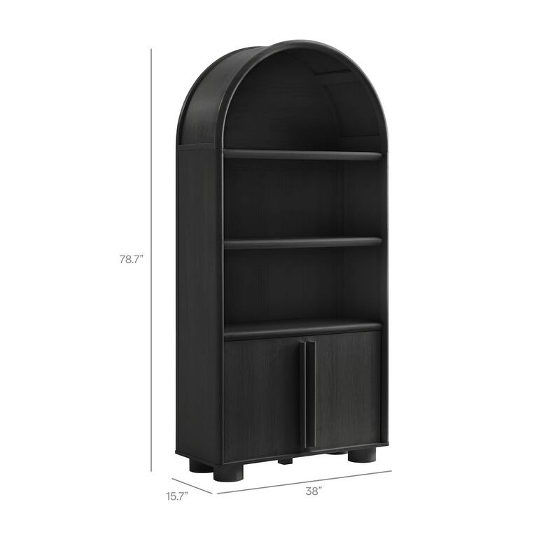 Bellamy Tall Arched Display Cabinet Bookcase