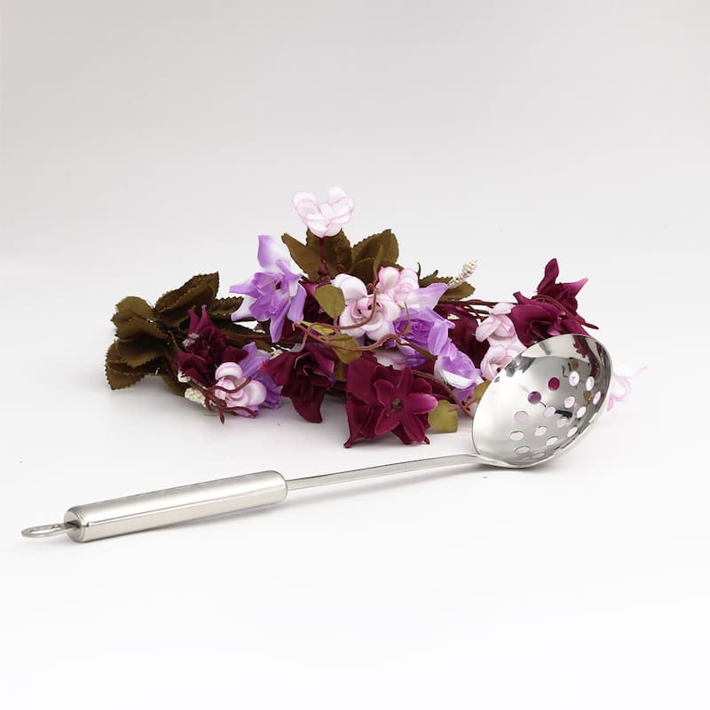 Stainless Steel Soup Ladle Slotted Ladle Chef Cooking 11" 2pcs - 11" x 2.9" x 0.8"(L*W*H)