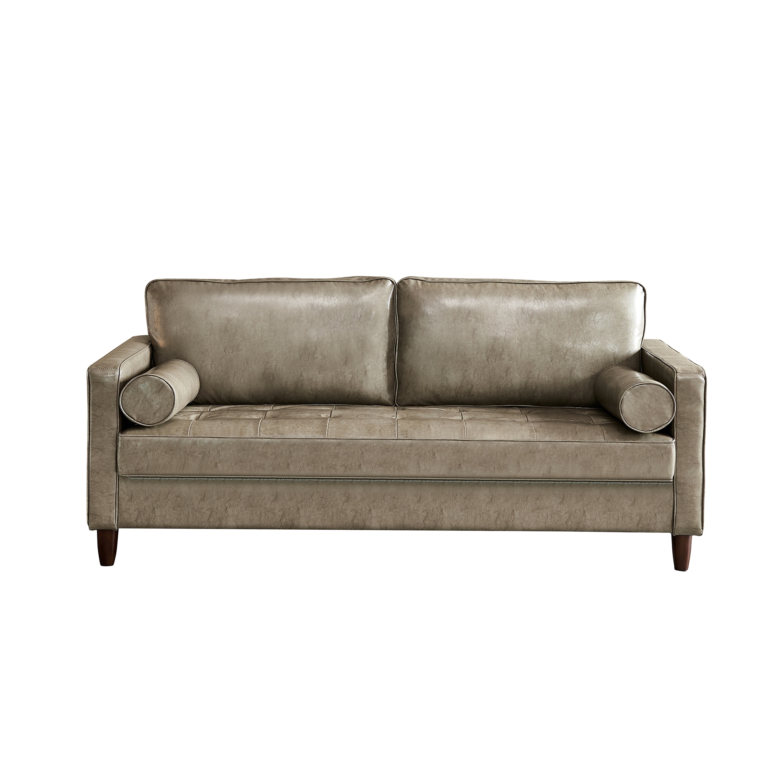Modern Mid-Century Vegan Leather Loveseat Sofa - 75