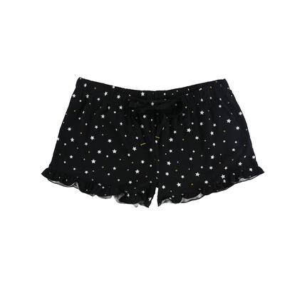 P.J. Salvage Womens Stars Ruffle Hem Pajama Shorts,, Black, Small