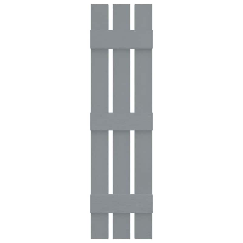 Builders Edge, Standard Three Board Spaced, Board-n-Batten Shutters, Includes Matching Installation Spikes (Per Pair)