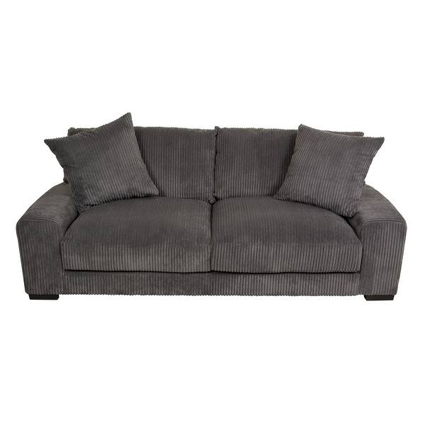 Porter Designs Big Chill MidCentury Modern Microfiber Corduroy Sofa