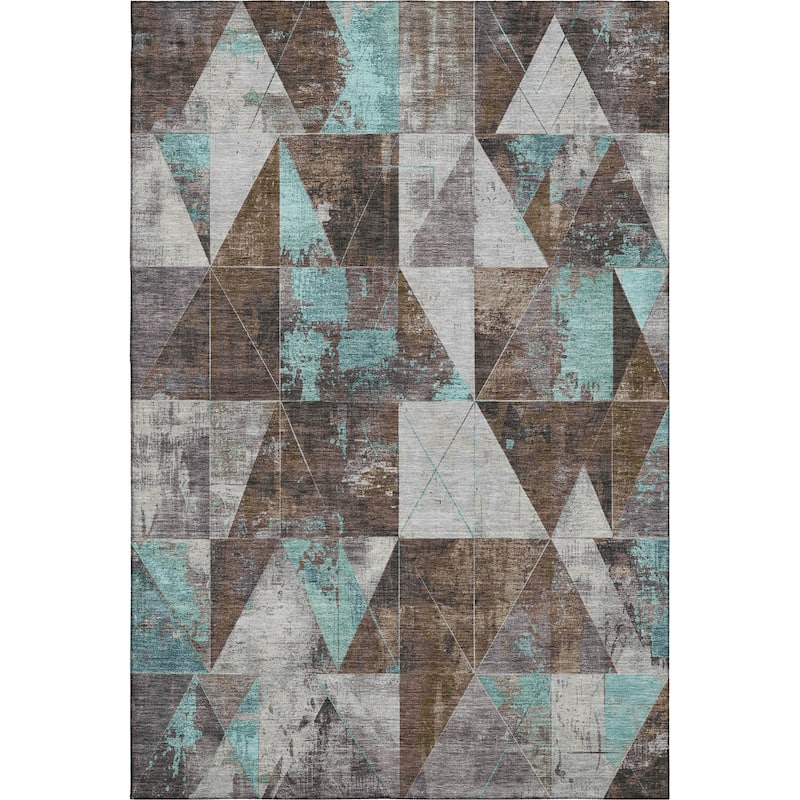 Premium Washable Super Soft Contemporary Mosaic Mayfield Rug