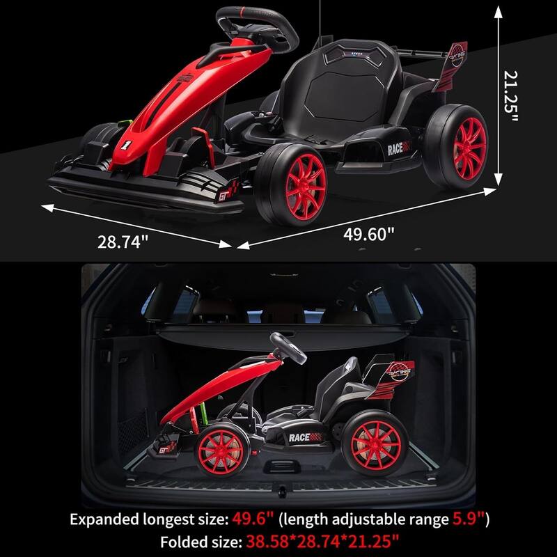 Electric Go Kart Drift Kart Outdoor Race Toy for Kids Best Gifts