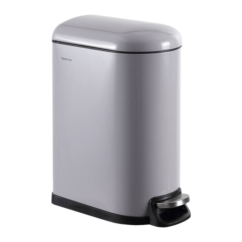 happimess Roland Mini Step-Open Trash Can - Fog Gray
